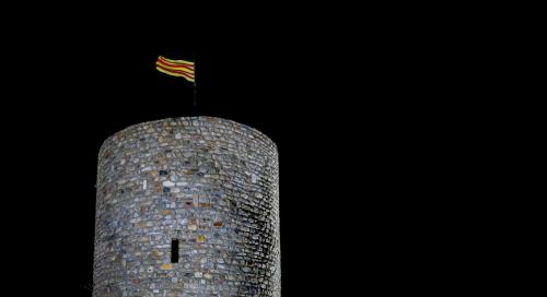 Laroque Tower  Catalan Flag